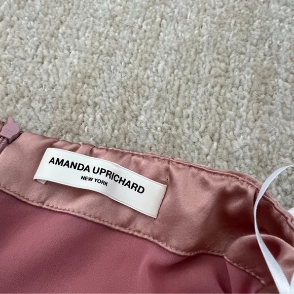 AMANDA UPRICHARD CARYN SILK HALTER BLOUSE TOP - Picture 2 of 5